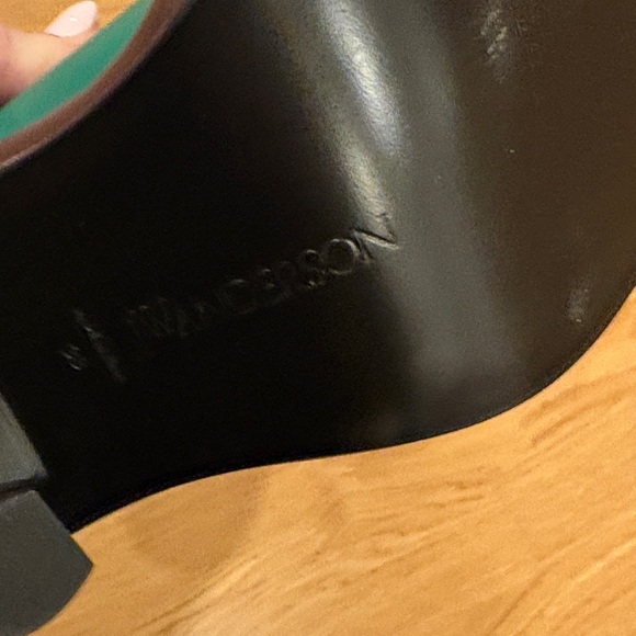 JW Anderson Emerald Green Leather Mules - Picture 5 of 8